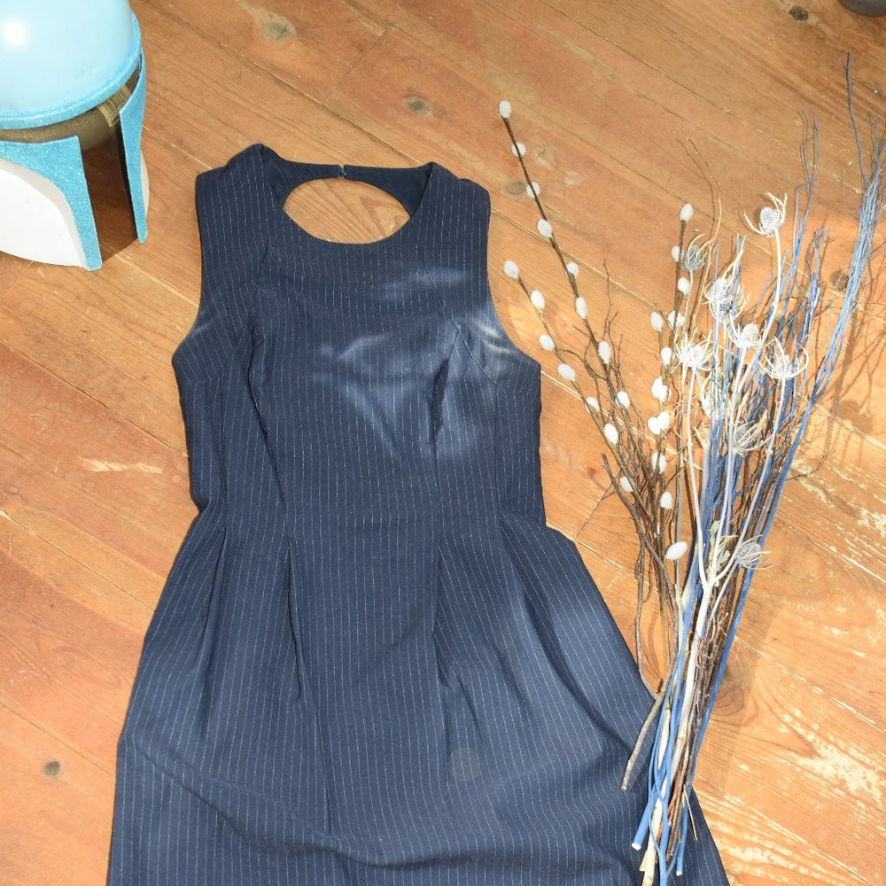 SUPER blue lined dress with awesome round back!